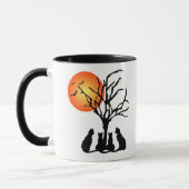 Mug Chats Noirs Au Lune (Gauche)