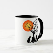 Mug Chats Noirs Au Lune (Devant droit)