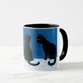 Mug Chats noirs dans la neige, Louis Wain (Devant droit)