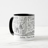 Mug Chats noirs et blancs personnalisés Moderne (Devant gauche)