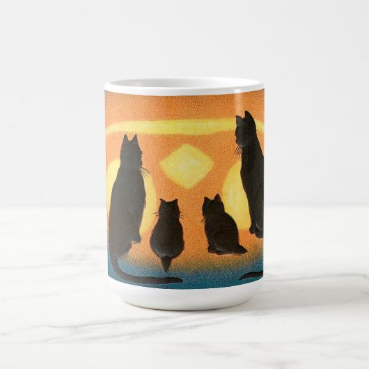 Mug Chats noirs et Citrouille (Centre)