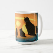Mug Chats noirs et Citrouille (Devant droit)