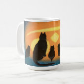 Mug Chats noirs et Citrouille (Devant gauche)
