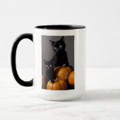 Mug Chats noirs et Citrouilles (Gauche)