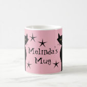 Mug Chats noirs rétro, baby boomer rose (Centre)