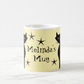 Mug Chats noirs rétro, dimanche Jaune (Centre)