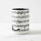 Mug Chats noirs sur feuille de musique (Centre)