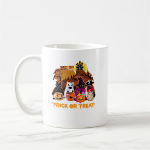 Mug Chats Noirs Tricoter Ou Traiter Halloween Nuit Éff