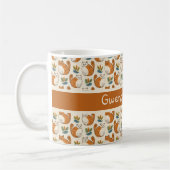 Mug Chats orange et blanc Style d'art naïf Bloc de cou (Gauche)