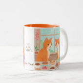 Mug Chats Orange & Thé (Devant droit)