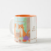 Mug Chats Orange & Thé (Devant gauche)