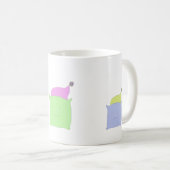 Mug Chats oreillers mignons illustration monogrammée (Devant droit)
