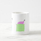 Mug Chats oreillers mignons illustration monogrammée (Centre)