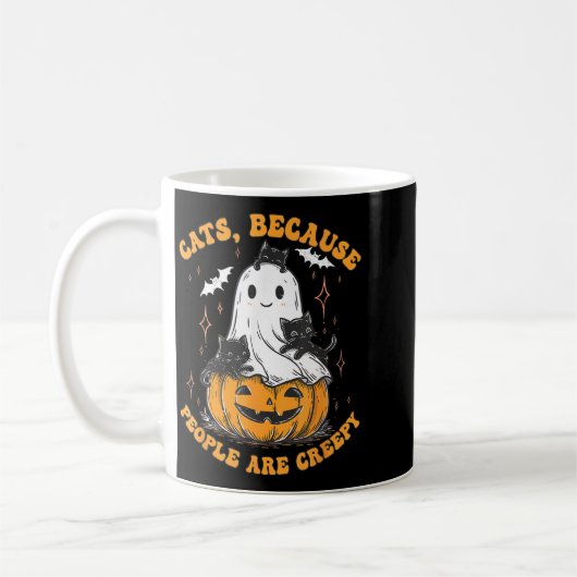 Mug Chats Parce que les Gens sont Flippants Halloween (Gauche)