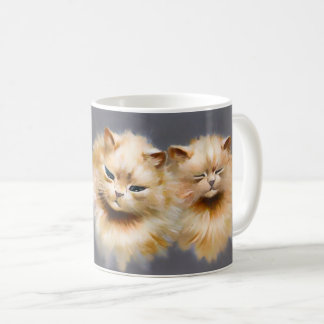 Mug Chats persans duveteux Art félin vintage Louis Wai