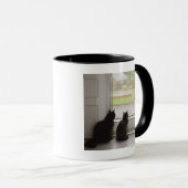 Mug Chats regardant la porte grillagée (Devant droit)