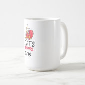 Mug Chats Rétro Avant Les Gars Drôle Citation De Chat (Devant droit)