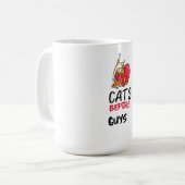 Mug Chats Rétro Avant Les Gars Drôle Citation De Chat (Devant gauche)