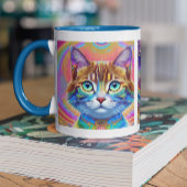 Mug Chats royaux colorés psychédéliques