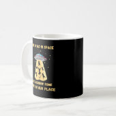 Mug Chats spatiaux. Chats dans l'espace. Chat drôle (Devant gauche)