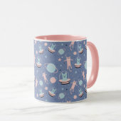 Mug Chats spatiaux mignons (Devant droit)