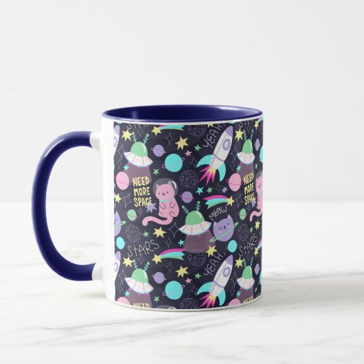 Mug Chats spatiaux mignons (Gauche)