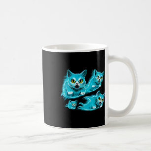 Mug Chats Spectraux Halloween Drôle Fantôme Volant Tee