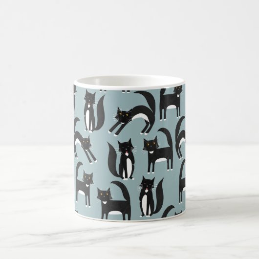 Mug Chats Tuxedo noirs et blancs (Centre)