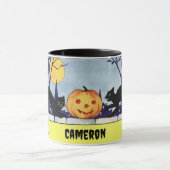 Mug Chats vintages personnalisables Citrouille Hallowe (Centre)