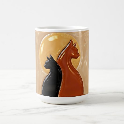 Mug Chats Yin Yang en céramique (Centre)
