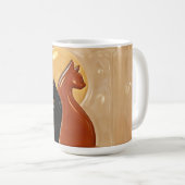 Mug Chats Yin Yang en céramique (Devant droit)