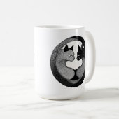 Mug 🐱 Chats Yin Yang Noirs Et Blancs Cadeau (Devant droit)