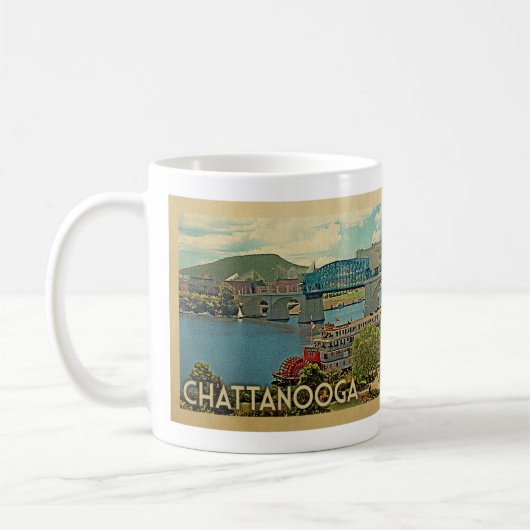 Mug Chattanooga Tennessee Vintage voyage (Gauche)