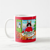 Mug Chatte chat poisson poisson de Noël chèvre (Gauche)