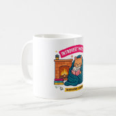 Mug Chatte de lecture cosy Introverti Art drôle (Devant gauche)