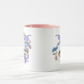 Mug Chatte Fée Blanche Fantaisiste Champignon Bleu Fan (Centre)