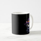 Mug Chatte féminine sorcière chat drôle chat noir (Devant droit)