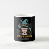 Mug Chatte sorcière mignonne rétro gothique hexadécima (Centre)