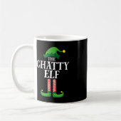 Mug Chatty Elf Correspondance Famille Groupe Noël Fête (Gauche)