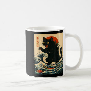 Mug Chatzilla Chat Art Japonais Drôle de Chat Pour Hom