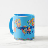 Mug Chaud Air Balloon Aquarelle Garçons Anniversaire M (Devant gauche)