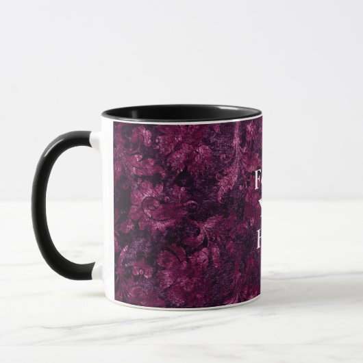 Mug Chaud Bourgogne Floral (Gauche)