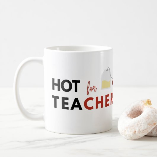 Mug Chaud pour un professeur Thé chaud Drôle (Avec donut)