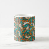 Mug Chaudes de natation en Turquoise et orange (Centre)