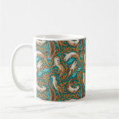 Mug Chaudes de natation en Turquoise et orange (Gauche)