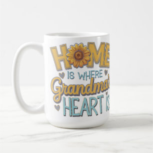 Mug Chauffage cardiaque L'Amour de grand-mère de tourn