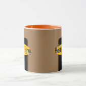 Mug Chauffage et servir le texte noir Gfx (Centre)