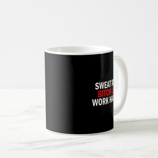 Mug Chauffer Plus Moins de travail Harder Poids Annive (Devant droit)