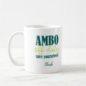 Mug Chauffeur d'ambulance Ambo et retraite paramédical (Gauche)