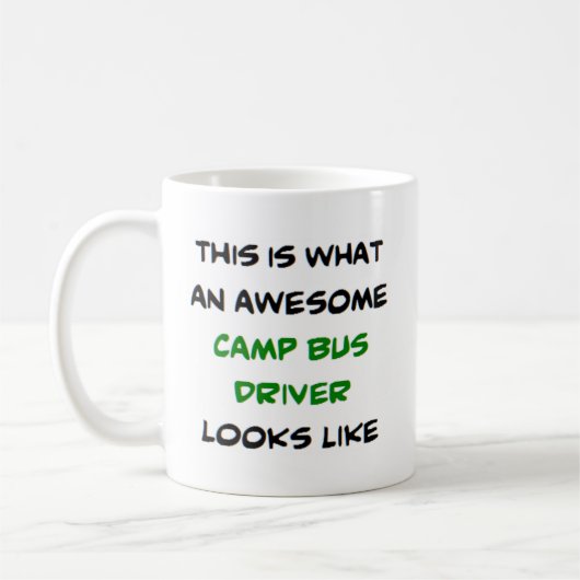 Mug chauffeur de bus, camp, génial (Gauche)